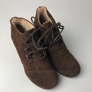 Toms Desert Suede Wedge Boots